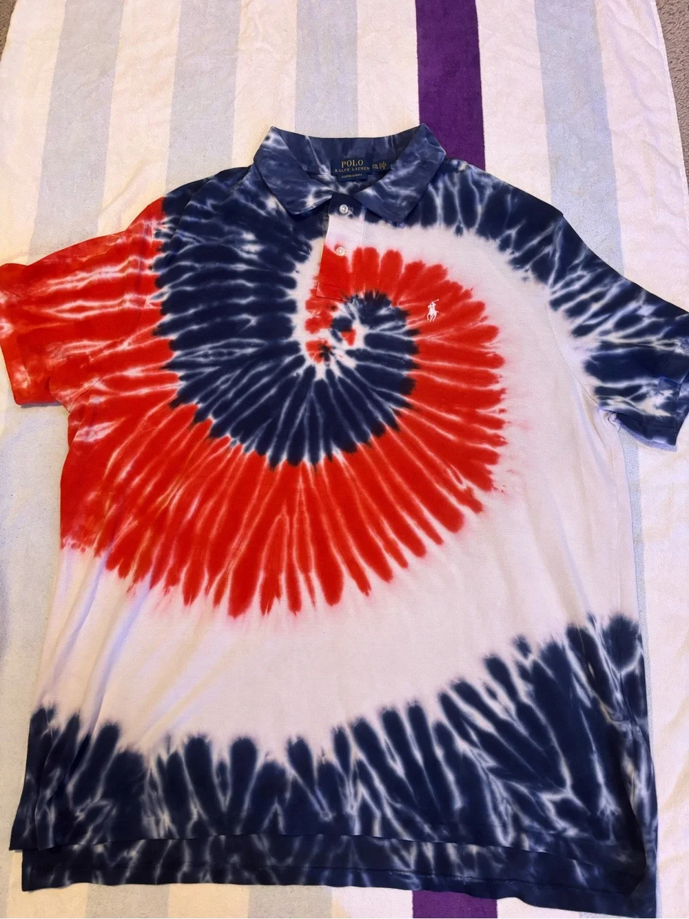 Polo Ralph Lauren Tie Dye Custom Fit Polo Shirt
